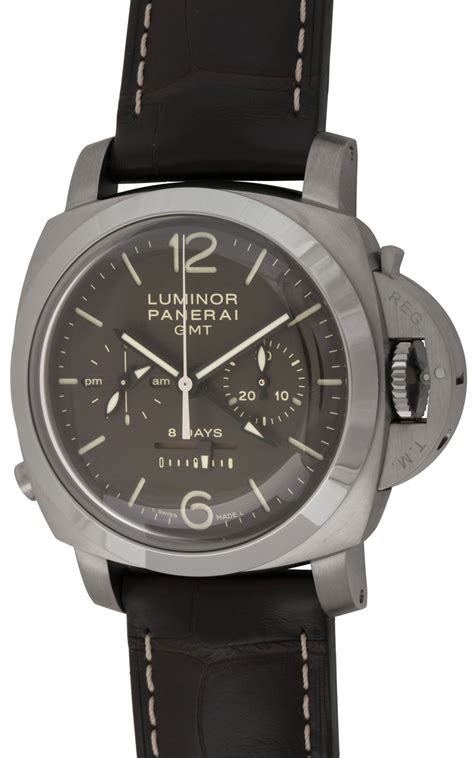 panerai luminor 1950 chrono monopulsante 8 days gmt titanio|luminor panerai gmt price.